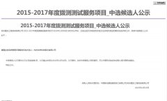 公司中标《中国移动浙江公司2015-2017年度拨测测试服务项目》